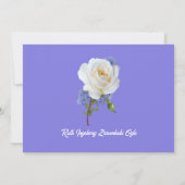 白バラ写真スタイル死亡告知カード 案内状 (裏面)