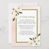 白バラ写真葬儀記念詩カード サンキューカード (裏面)