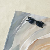 白バラ抽象芸術絵画の花 ビーチタオル (インサイチュ)