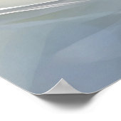 白バラ抽象芸術絵画の花 ポスター (角)