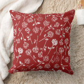 白バラ模様 クッション (ブランケット)