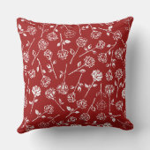 白バラ模様 クッション (裏面)