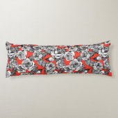 白バラ模様 ボディピロー (裏面)