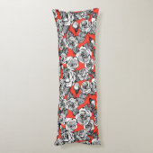 白バラ模様 ボディピロー (裏面 (縦))