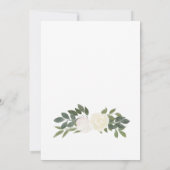 白バラ水彩花 招待状 (裏面)