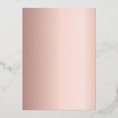 白バラ結婚金ゴールド 箔招待状 (裏面)