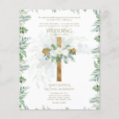 白バラ緑のキリスト結婚教徒の聖句 チラシ (正面)