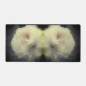 白バラ花イン開花抽象芸術 デスクマット (正面)