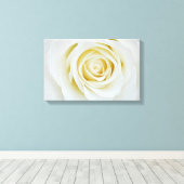 白バラ花キャンバス印刷 キャンバスプリント (インサイチュ (ウッドフロア))