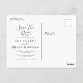 白バラ花フローラeucalyptus日付保存 ポストカード (裏面)