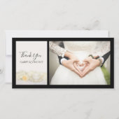 白バラ花入りティーカップ結婚お礼 サンキューカード (正面)