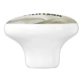 白バラ花写真名大開花 セラミックノブ (側面)