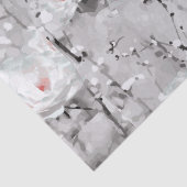 白バラ花冬フローラ灰色 薄葉紙 (詳細)