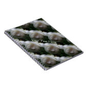 白バラ花自然模様 ノートブック (右側)