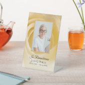 白バラ花花びら葬祭記念 台座サイン (インサイチュ)