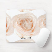 白バラ花 マウスパッド (マウス)