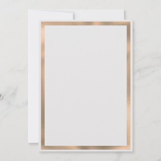 白バラ金ゴールド大理石結婚25周年記念 招待状 (裏面)