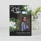 白バラ黒写真卒業発表 招待状 (スタンド正面)