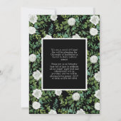 白バラ黒写真卒業発表 招待状 (裏面)