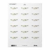 白バラ |アド空白のレス ラベル (フルシート)