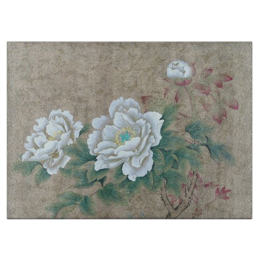 白バラ カッティングボード (正面)