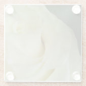 白バラ ガラスコースター (裏面)