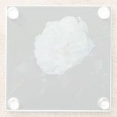 白バラ ガラスコースター (裏面)