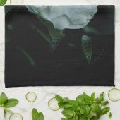 白バラ キッチンタオル (折り畳み)