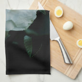 白バラ キッチンタオル (四つ折り)