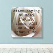 白バラ キャンバスプリント (インサイチュ (ウッドフロア))