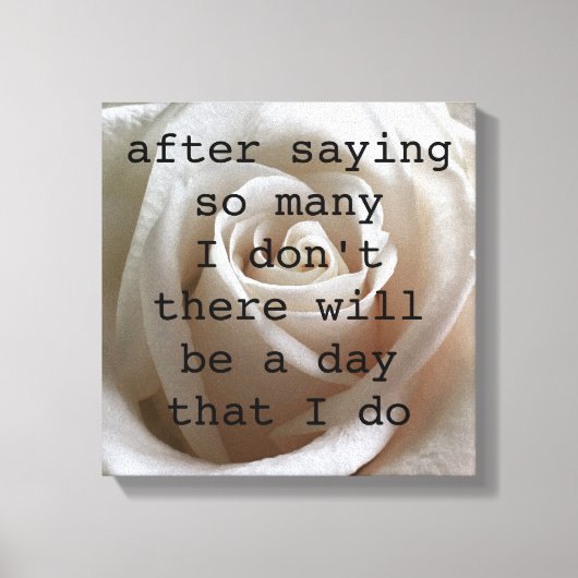 白バラ キャンバスプリント (正面)