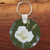白バラ キーホルダー (正面)