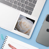 白バラ シール (ノートパソコンとiPhone)