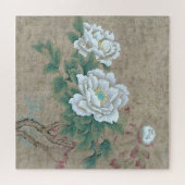 白バラ ジグソーパズル (横)