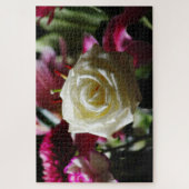 白バラ ジグソーパズル (縦)