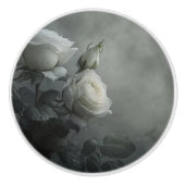 白バラ セラミックノブ (正面)