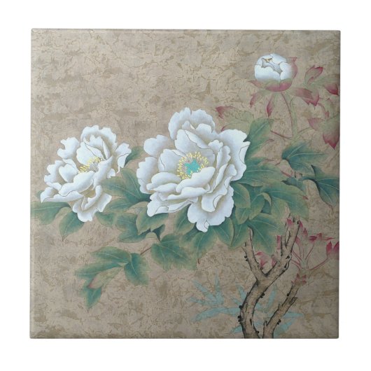 白バラ タイル (正面)