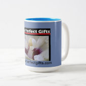 白バラ ツートーンマグカップ (正面右)