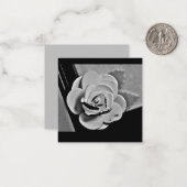 白バラ ノートカード (正面/裏面インサイチュ)
