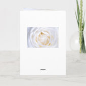 「白バラ」フローラグリーティングカード カード (裏面)