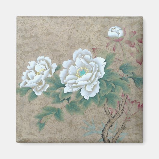 白バラ マグネット (正面)