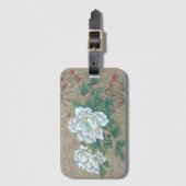 白バラ ラゲッジタグ (正面縦)