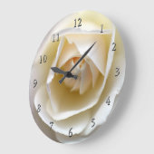 白バラ ラージ壁時計 (傾斜)