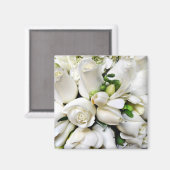 白バラ、大事な行事なら_ マグネット (正面/裏面)