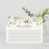 白バラ | 赤ちゃんシャワー | アドバイスと希望 招待状 (スタンド正面)