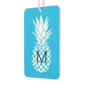 白パイナップルのモノグラム カーエアーフレッシュナー (左)