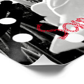 白パイナップル&ストロベリー光沢ポスター ポスター (コーナー)