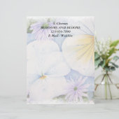 白パンジーのカスタマイズ可能なレターヘッド レターヘッド (スタンド正面)