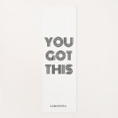 白パーソナライズされたい得やる気を起こさせる ヨガマット (正面)