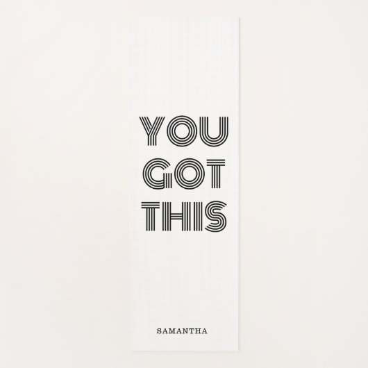 白パーソナライズされたい得やる気を起こさせる ヨガマット (正面)